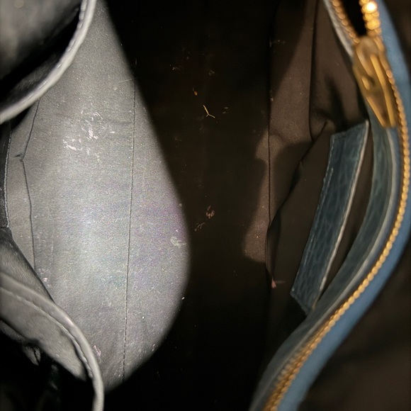 Alexander Wang Teal Blue Pebbled Leather Duffel Satchel